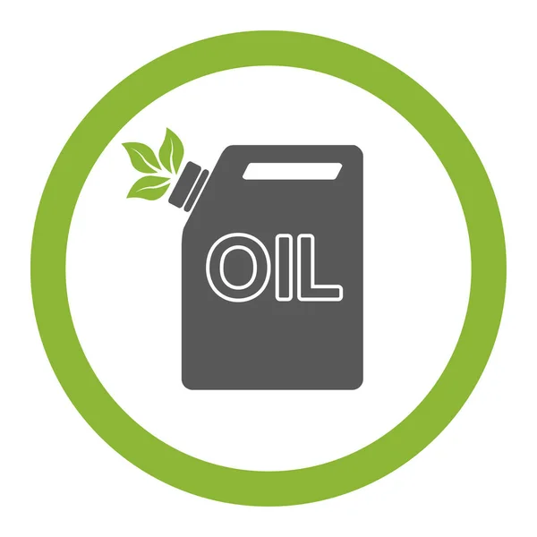 Oil bottle, gallon liquid, tool fuel. Industry icon. Bio — Stock Vector