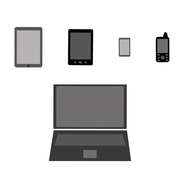 Iconos de hardware y gadgets informáticos — Foto de Stock