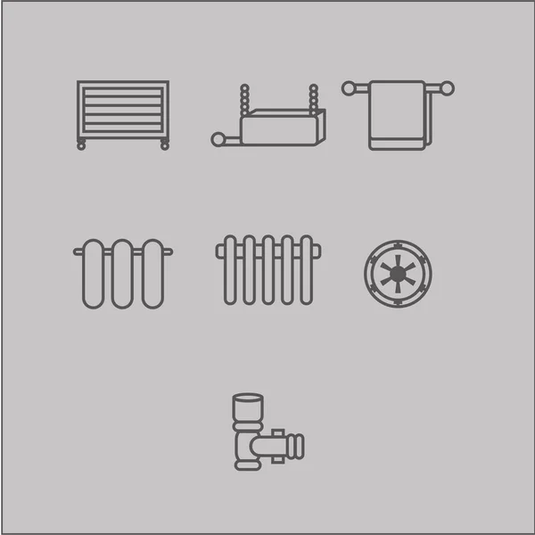 Icônes de chauffage et de refroidissement — Photo