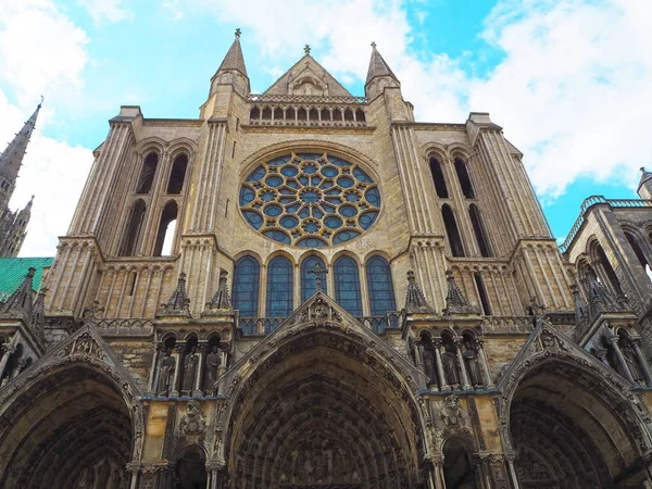 Pohled Chartres Katedrály Notre Dame Chartres Ind Eure Loir Oddělení — Stock fotografie