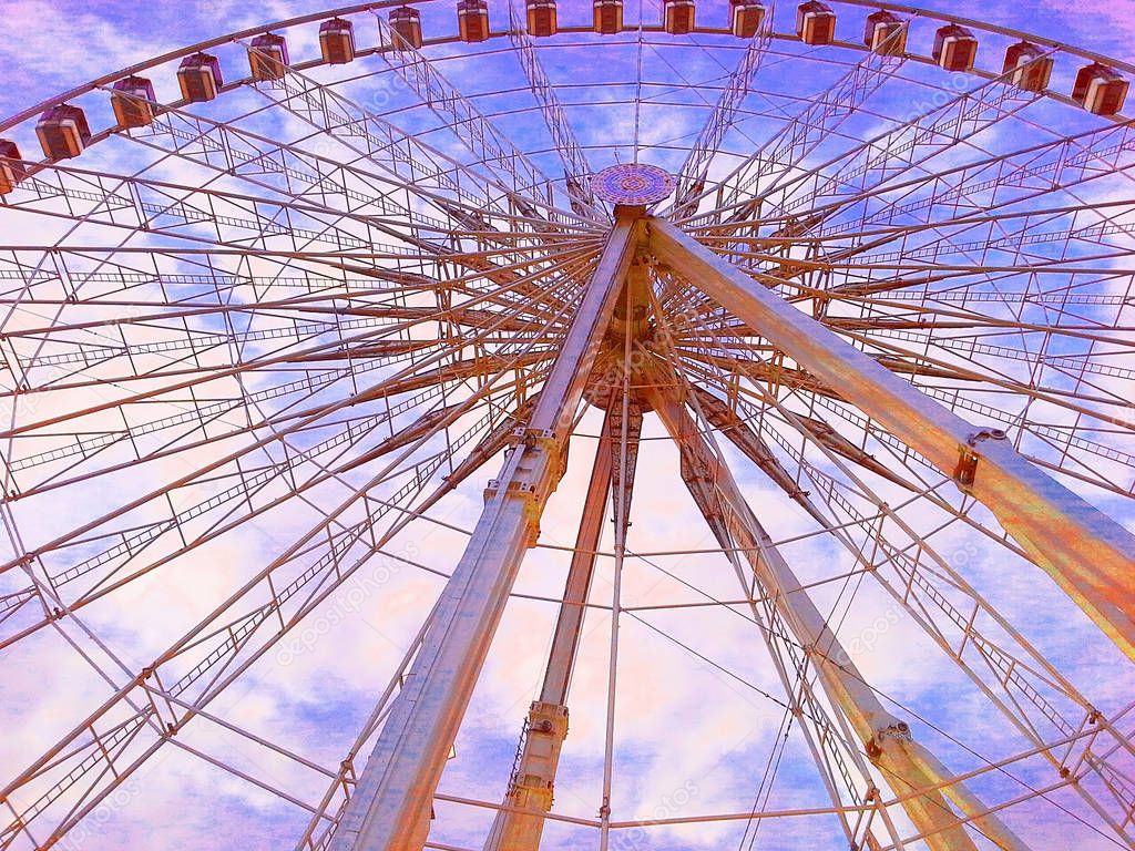 Ferris wheel in Place de la Concorde, Paris, France