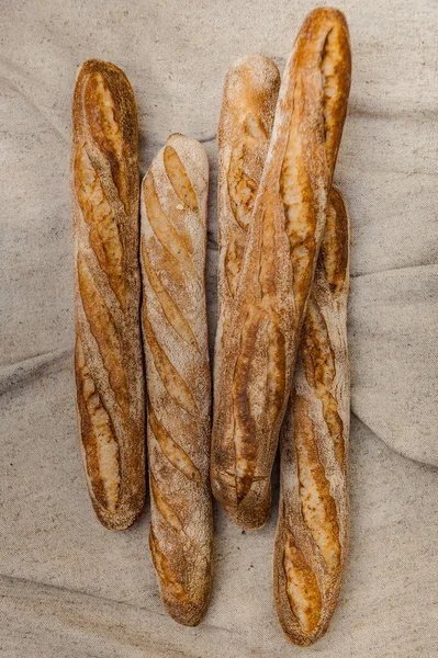 Fırıncının elinde karabuğday ekmeği. Glütensiz. Yumuşak odak