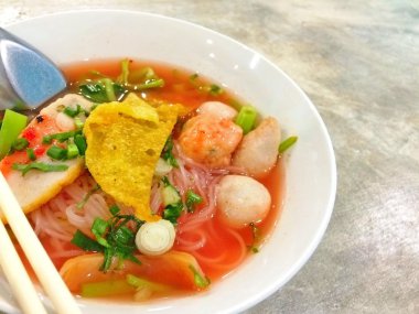 Tatlı Tay şehriye, yen-ta-fo, kopya alanı ile