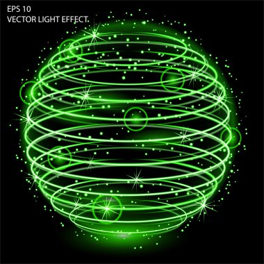 Işık efekti vektör büyü