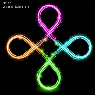 Işık efekti vektör büyü