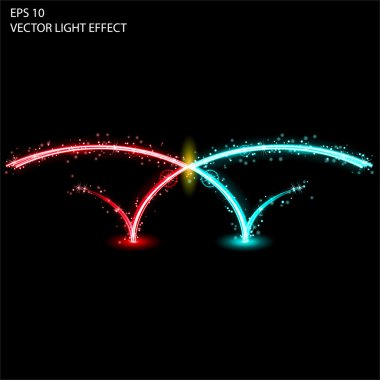 Işık efekti vektör büyü