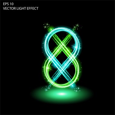 Işık efekti vektör büyü