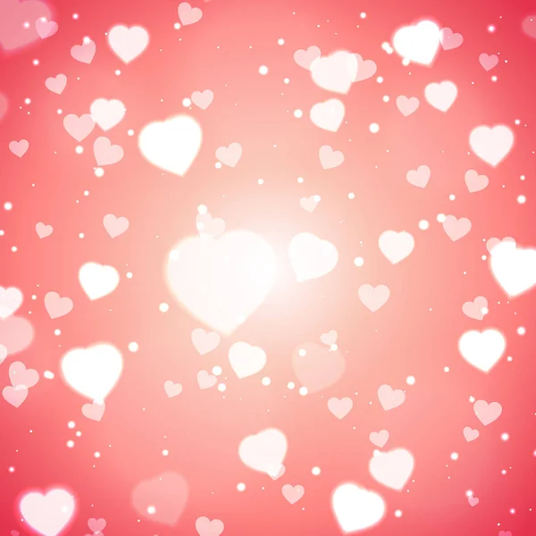 Анотація світіння м'які серця для день Святого Валентина — стоковий вектор