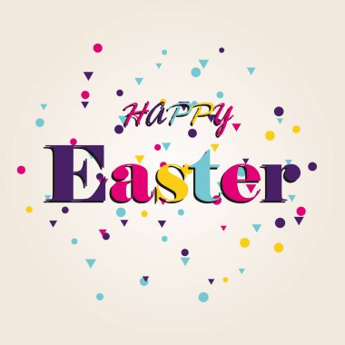 Mutlu Paskalya renkli yazı