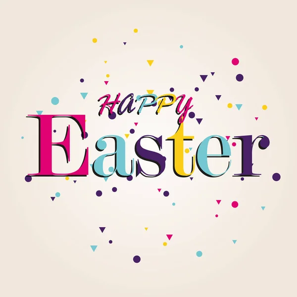 Happy Easter colorful lettering — Stock Vector