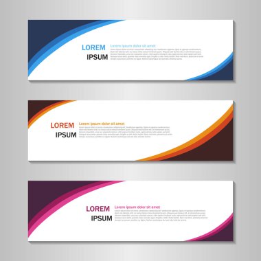 Vektör soyut tasarım web banner şablon. Web tasarım öğeleri - Header tasarımı. 