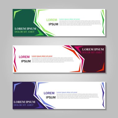 Vektör soyut tasarım web banner şablon. Web tasarım öğeleri - Header tasarımı. 