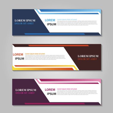 Vektör soyut tasarım web banner şablon. Web tasarım öğeleri - Header tasarımı. 