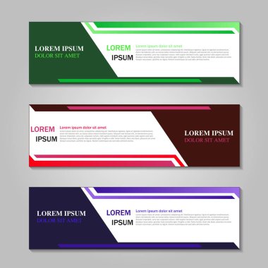 Vektör soyut tasarım web banner şablon. Web tasarım öğeleri - Header tasarımı. 