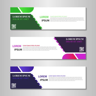 Vektör soyut tasarım web banner şablon. Web tasarım öğeleri - Header tasarımı. 