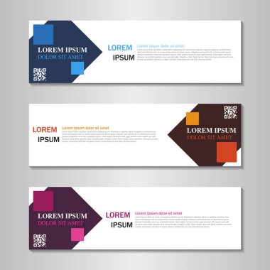 Vektör soyut tasarım web banner şablon. Web tasarım öğeleri - Header tasarımı. 