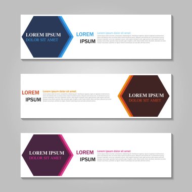 Vektör soyut tasarım web banner şablon. Web tasarım öğeleri - Header tasarımı. 