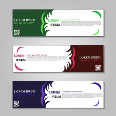 Vektör soyut tasarım web banner şablon. Web tasarım öğeleri - Header tasarımı. 