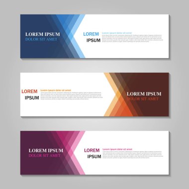 Vektör soyut tasarım web banner şablon. Web tasarım öğeleri - Header tasarımı. 