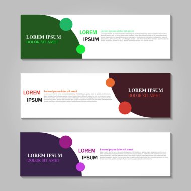 Vektör soyut tasarım web banner şablon. Web tasarım öğeleri - Header tasarımı. 