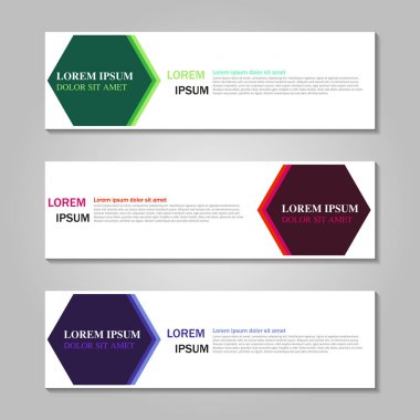 Vektör soyut tasarım web banner şablon. Web tasarım öğeleri - Header tasarımı. 