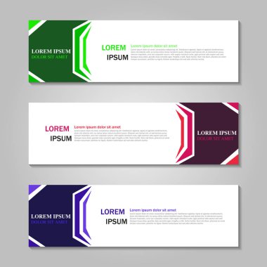 Vektör soyut tasarım web banner şablon. Web tasarım öğeleri - Header tasarımı. 