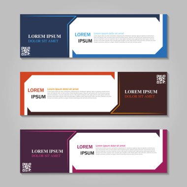 Vektör soyut tasarım web banner şablon. Web tasarım öğeleri - Header tasarımı. 