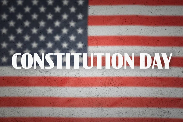 Words  "Constitution day" on the american flag background. — Stock Photo, Image