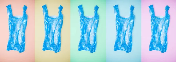 Χρησιμοποιημένες πλαστικές σακούλες πολυαιθυλενίου σε φωτεινό φόντο. — Φωτογραφία Αρχείου