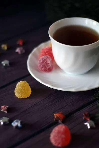 Tatlı, lezzet meyve, şeker tatlı ve çay jöle