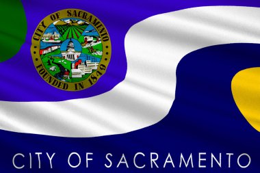 Sacramento city California, ABD bayrağı