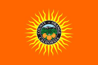 Flag of Orange County, California, USA clipart