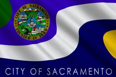 Sacramento city California, ABD bayrağı