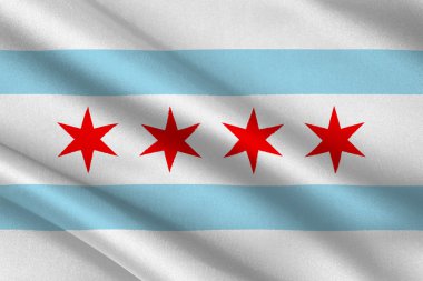 Flag of Chicago, USA clipart