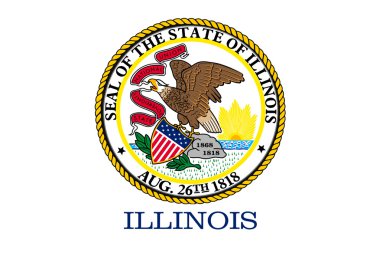 Flag of Illinois, USA clipart