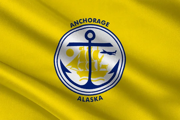 Flag of Anchorage in Alaska, USA