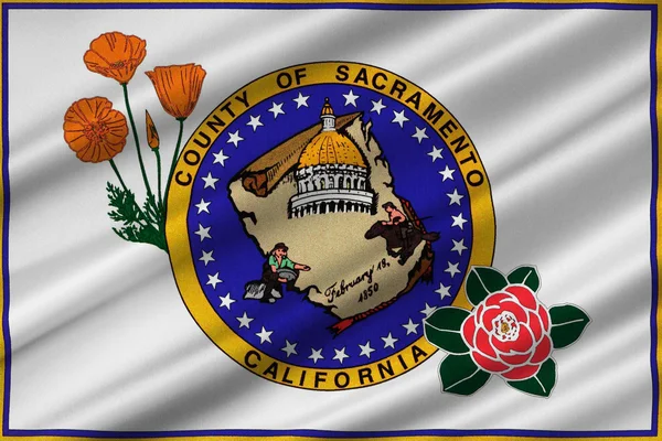 Flagga Sacramento County, Kalifornien, Usa — Stockfoto