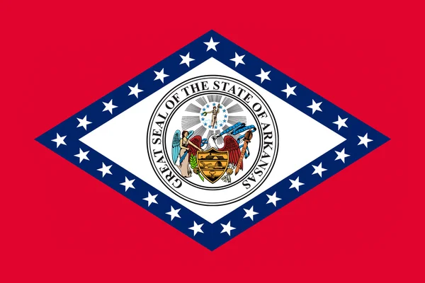 Vlag van arkansas, Verenigde Staten — Stockfoto