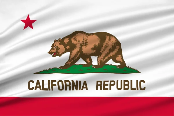 カリフォルニア州、アメリカ合衆国の国旗 — ストック写真