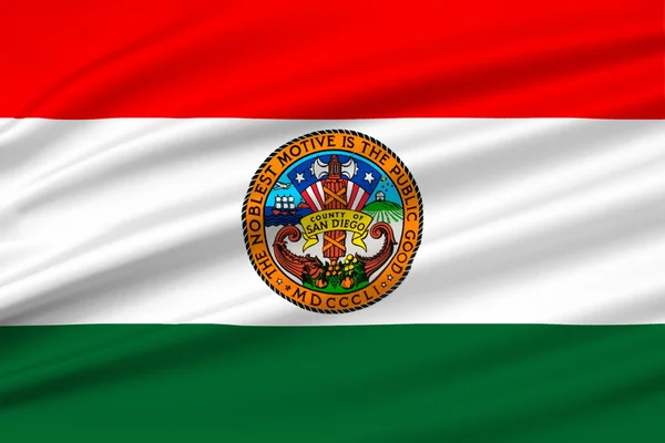 Прапор округу Сан-Дієго, Каліфорнія, США — стокове фото