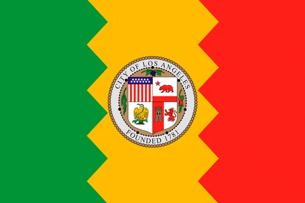 Vlag van Los Angeles City, Californië, VSA — Stockfoto