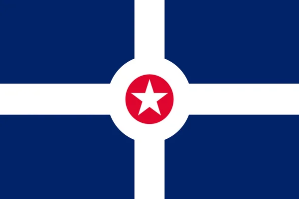 Bendera Indiana, Amerika Serikat — Stok Foto