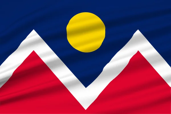 Vlajka z Denveru v Coloradu, Usa — Stock fotografie