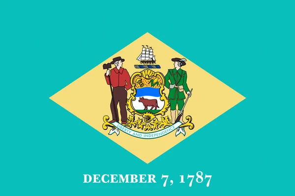 Flaga stanowa delaware, Stany Zjednoczone Ameryki — Zdjęcie stockowe