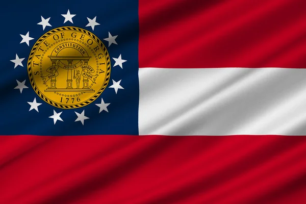 Flagga georgia, usa — Stockfoto