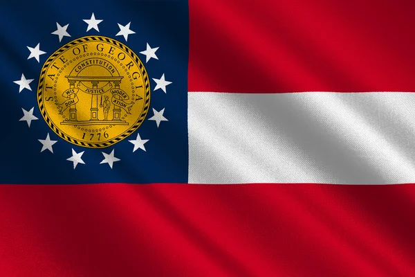 Flagga georgia, usa — Stockfoto