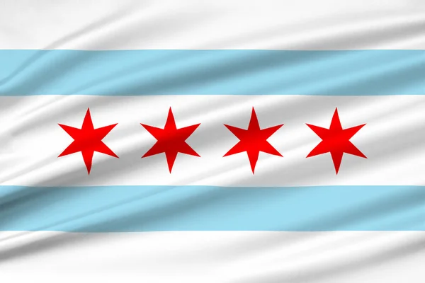Chicago, ABD bayrağı — Stok fotoğraf