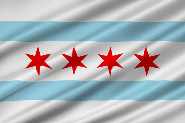 Chicago, ABD bayrağı — Stok fotoğraf