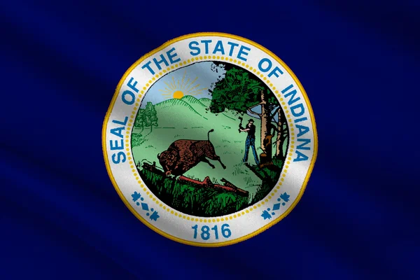 Indiana, ABD bayrağı — Stok fotoğraf