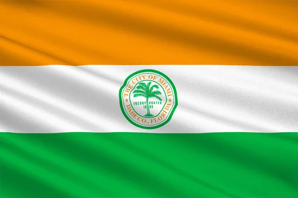 Bandeira da cidade de Miami, na Flórida, EUA — Fotografia de Stock